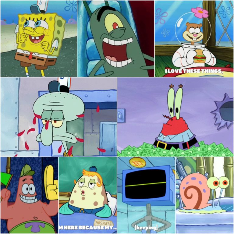 Top Ten Spongebob Squarepants Characters Movie Reviews Simbasible